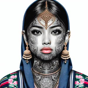 Urban South Asian Princess with Intricate Tattoos | Glamorous Street Style