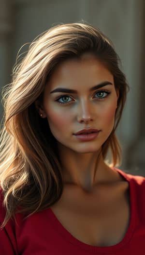 Realistic Portrait of a Woman in Natural Lighting