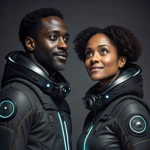 Futuristic Fashion: Black Models in Space Clothing