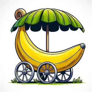 Cartoon Banana-Shaped Cart: Fun and Quirky Design