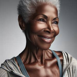 Vibrant 80-Year-Old Black Woman Exuding Vitality and Grace