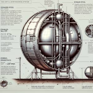 Outer Space Container System for Astronaut Habitat | Technical Illustration