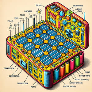 Portable Solarnetic Energy Hub: Eco-Friendly Invention | Solar Panels, Battery Storage, & More