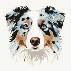 Blue Merle Australian Shepherd Drawing | Beautiful Artwork