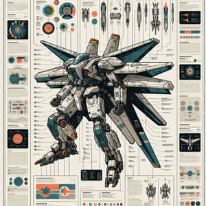 Futuristic Transformable Mecha: Macross VF-1A Blueprint