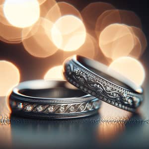 Detailed Close-Up Shot of Two Rings - Macro Photography