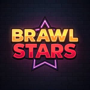 Custom Brawl Stars Neon Logo Design