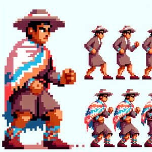 Bolivian 2D Pixel Art Character Animation Sprites