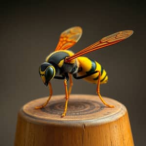 Stunning Hyperrealistic Wasp Art in Vivid Colors