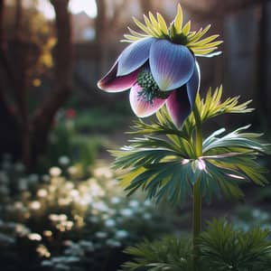 Graceful Aconite Flower in Full Bloom | Purple-Blue Petals