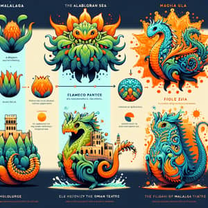 Fictional Creature Evolutions Inspired by Málaga's Beauty