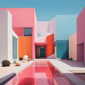 Vibrant Architecture-Infused Artwork on Instagram