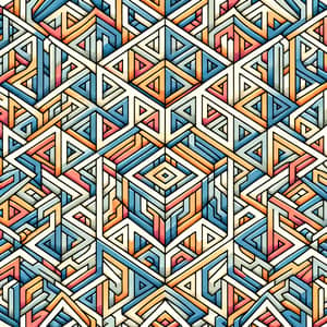 Geometric Tessellation Pattern with Interlocking Triangles