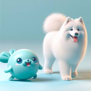 Charming Spheal and Samoyed Friendship | Whimsical Aquatic Encounter