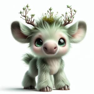 Adorable Baby Moose Pokémon with Flower Buds