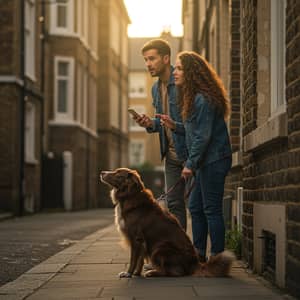 Couple with Border Collie Looking for a Flat