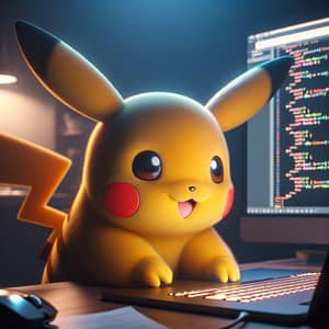 Pikachu Coding at Office | Animated Series Character Programming