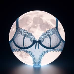 Anthropomorphized Moon in Lace Bra