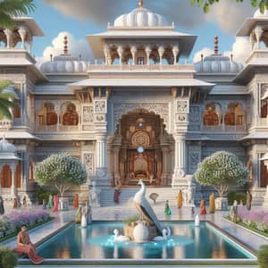 Indian Architecture: Stately Palatial Structure with Intricate Carvings