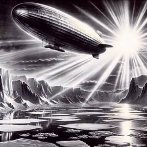 Historic Airship ITALIA Over North Pole - 1928