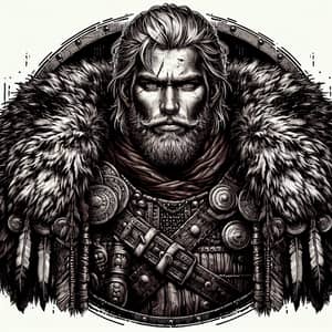 Nordic Viking Warrior in Leather Armor | Grimdark Art Style