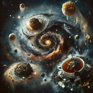 Tea Universe: Ethereal Galaxies and Planets of Tea Elements