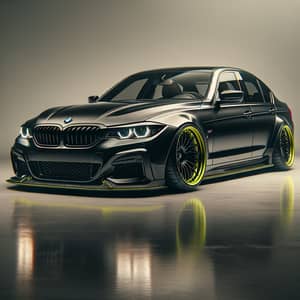 Sleek Black BMW 335i E90 Widebody Modification