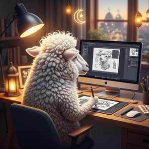 Creative Sheep at Work – Digital Art Inspiration