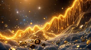 Bitcoin Market Volatility: 3D Visual Concept Art
