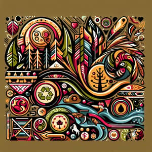 Tribal Art Design | Environmental Theme Illustration