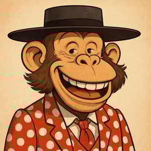 Funny Andalusian Monkey Mascot Design