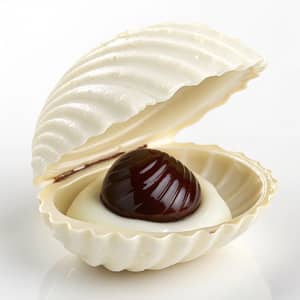 White Pearl Chocolate Shell with Sweet Filling