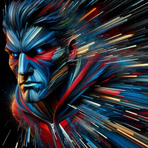 Dynamic Superhero Face | Comic Book Inspiration in Vibrant Colors