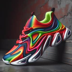 Colorful Curved Sneakers for Stylish Footwear Enthusiasts