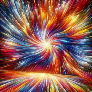 Vivid Energy Burst | Dynamic Strokes & Chaos - Abstract Art