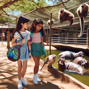 Two Girls Walking at the Zoo: A Fun Day Out