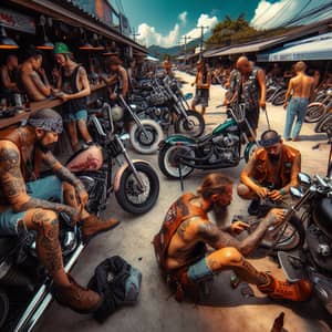 Biker Club in Samui: LGBTQ+ Community Vibes and Vibrant Motorcycles