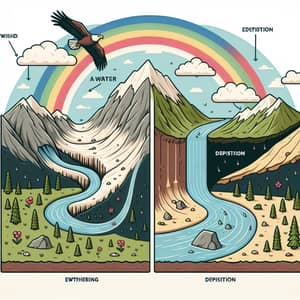 Illustration of Geomorphic Processes: Erosion and Deposition