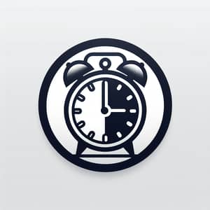 Round Alarm Clock Icon PNG - 128x128 Pixels