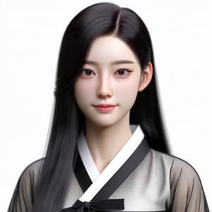 Traditional Korean Woman in Twenties | Cultural Attire Image