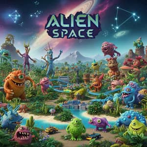 Colorful Alien Space Theme Park & Island Pack