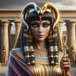 Cleopatra: Ancient Egypt's Powerful Ruler in Royal Robes