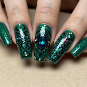 Vibrant Nail Art Designs with Intricate Patterns