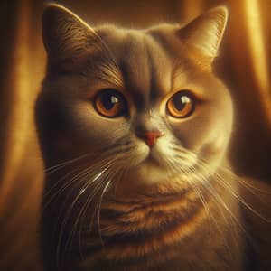 Regal British Shorthair Cat in 18th Century Portrait Style