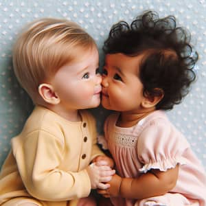 Adorable Baby Kiss - Sweet Moment of Affection