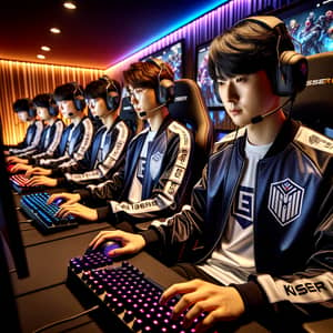 Top Korean Esports Team: Five Members in Uniform