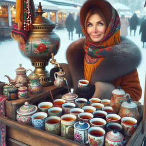 Authentic Russian Tea Seller | Colorful & Aromatic Teas