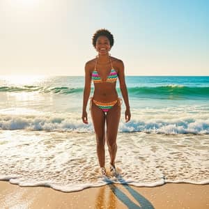 23-Year-Old Girl in Bikini at the Beach