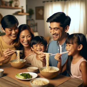 Joyful Filipino Family Dinner: Noodles & Bonding