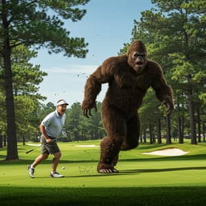 Bigfoot Chases Golfer: A Mythical Encounter